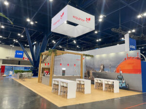 Custom tradeshow exhibit design, fabrication and installation created by FX Design Group of Orlando, Florida.